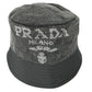 PRADA 1HC137 ロゴ スタッズ ハット帽 帽子 バケットハット ボブハット ハット ナイロン メンズ ブラック