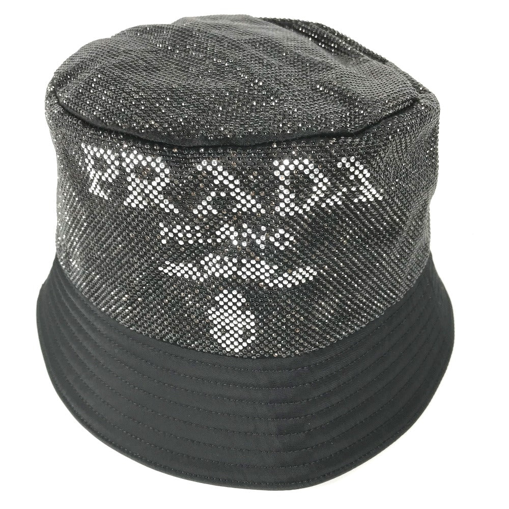 PRADA 1HC137 ロゴ スタッズ ハット帽 帽子 バケットハット ボブハット ハット ナイロン メンズ ブラック