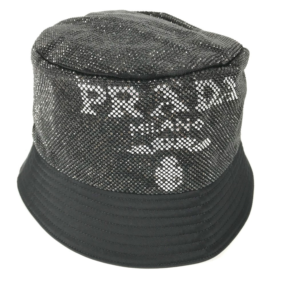 PRADA 1HC137 ロゴ スタッズ ハット帽 帽子 バケットハット ボブハット ハット ナイロン メンズ ブラック