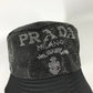 PRADA 1HC137 ロゴ スタッズ ハット帽 帽子 バケットハット ボブハット ハット ナイロン メンズ ブラック