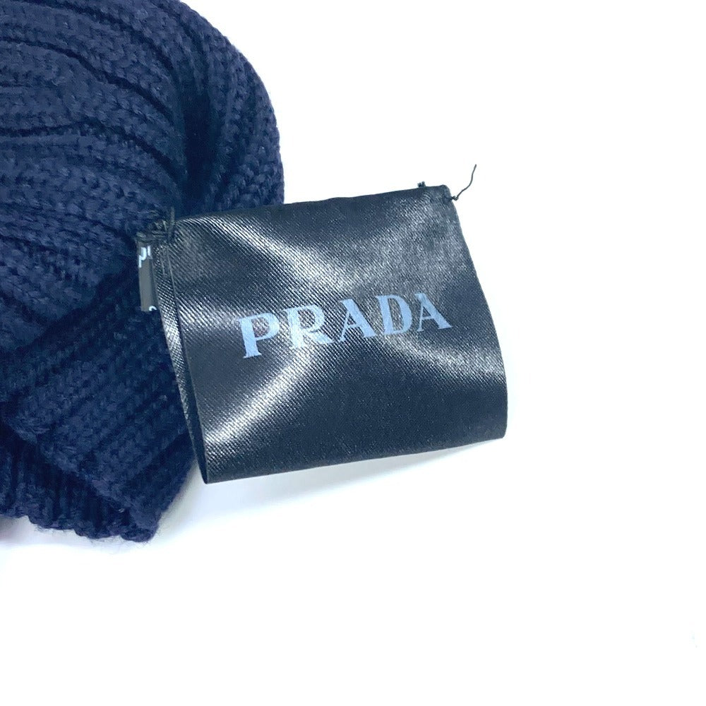 PRADA ネックウォーマー アクセサリー マフラー ウール ユニセックス ネイビー