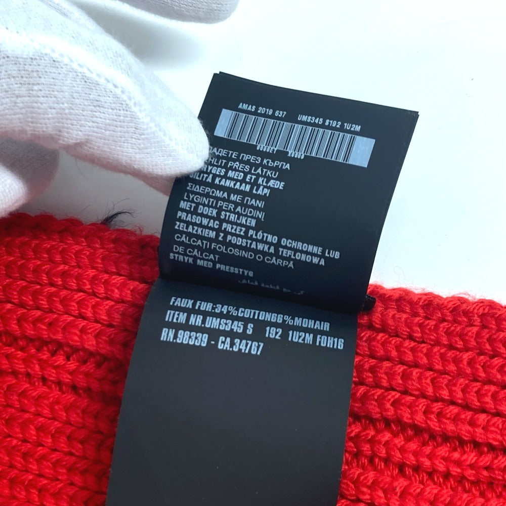 Prada Two-Tone Fur Scarf in Wool and Black