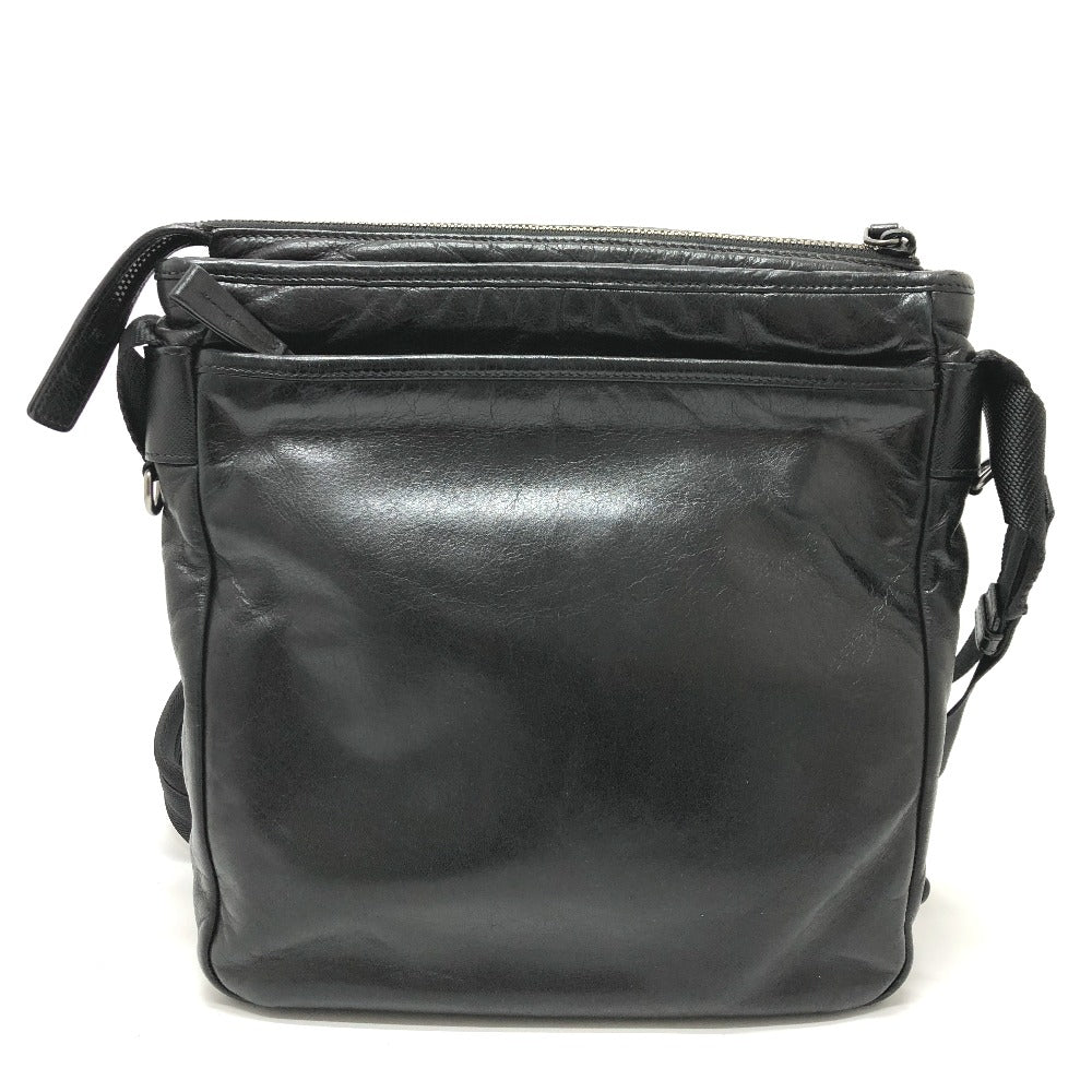 PRADA 2VH022 Messenger Bag, Shoulder Bag, Leather, Men's, Black