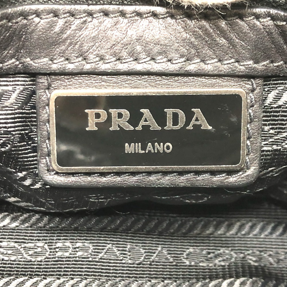 PRADA 2VH022 Messenger Bag, Shoulder Bag, Leather, Men's, Black