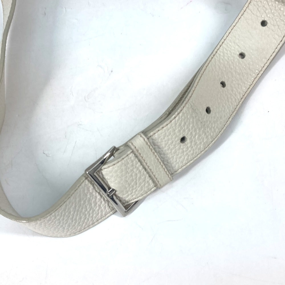 PRADA 2VZ098 トライアングルロゴ 三角ロゴ クロス ヴィッテロダイノレザーバッグ ショルダーバッグ カバン ボディバッグ レザー メンズ オフホワイト ホワイト