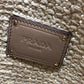PRADA 1BG454 Logo St. Barths Limited Edition Small Handbag, Raffia, Women's, Beige