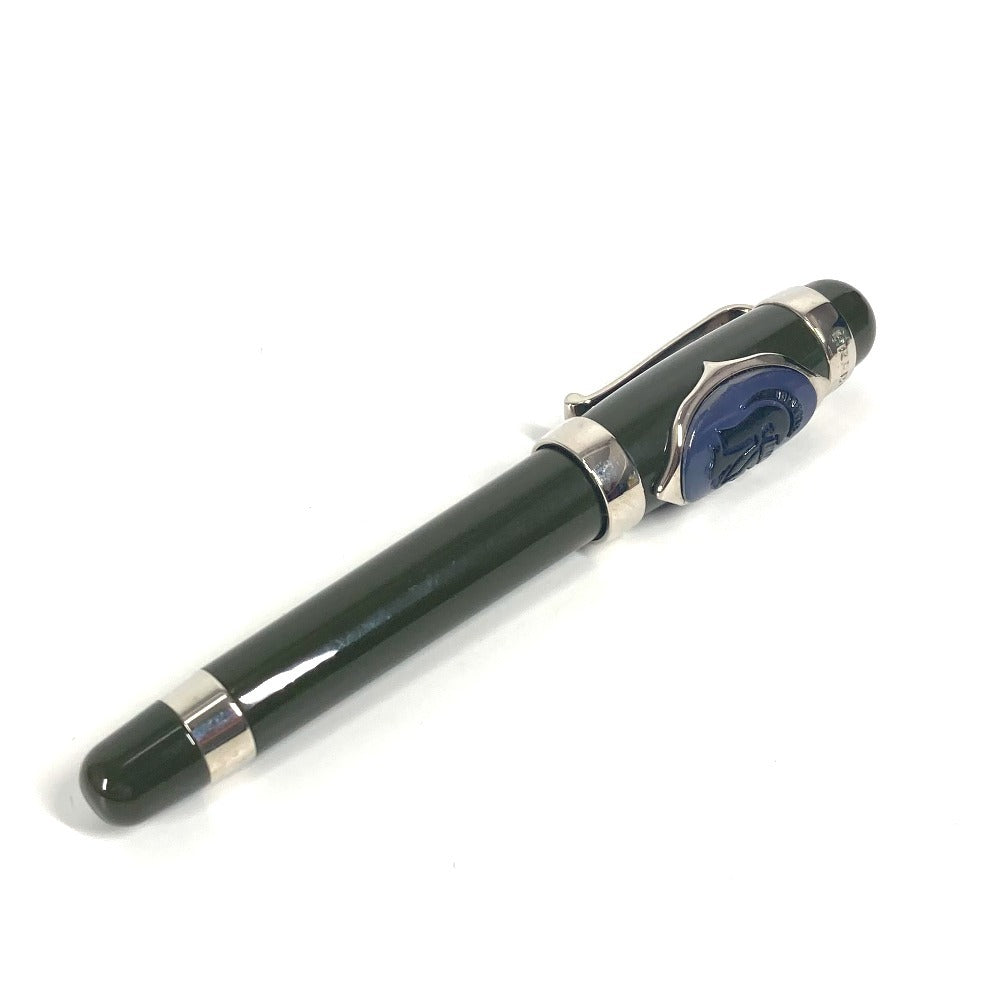 Prada Logo Stationery Ballpoint Pen, Metal, Unisex, Khaki