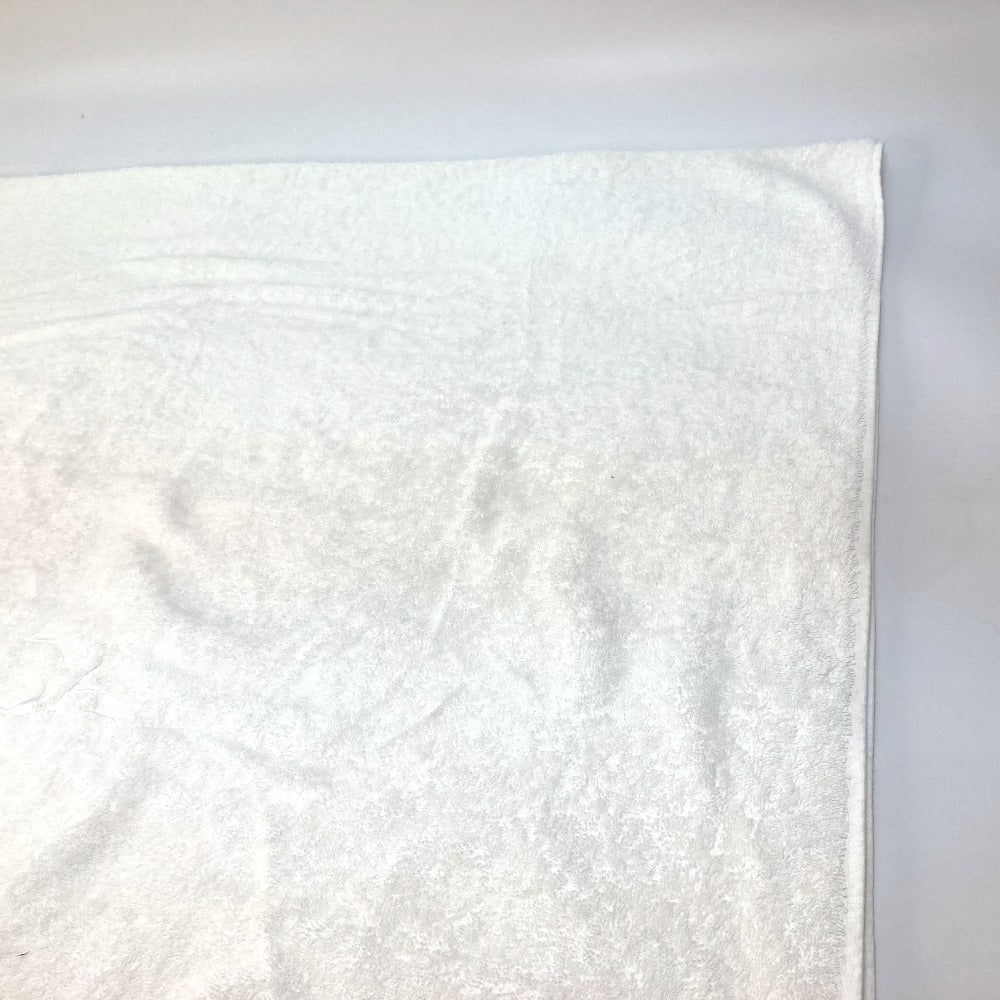 PRADA Bath Towel, Interior Throw, Blanket, Logo, Beach Towel, Cotton, Women's, White
