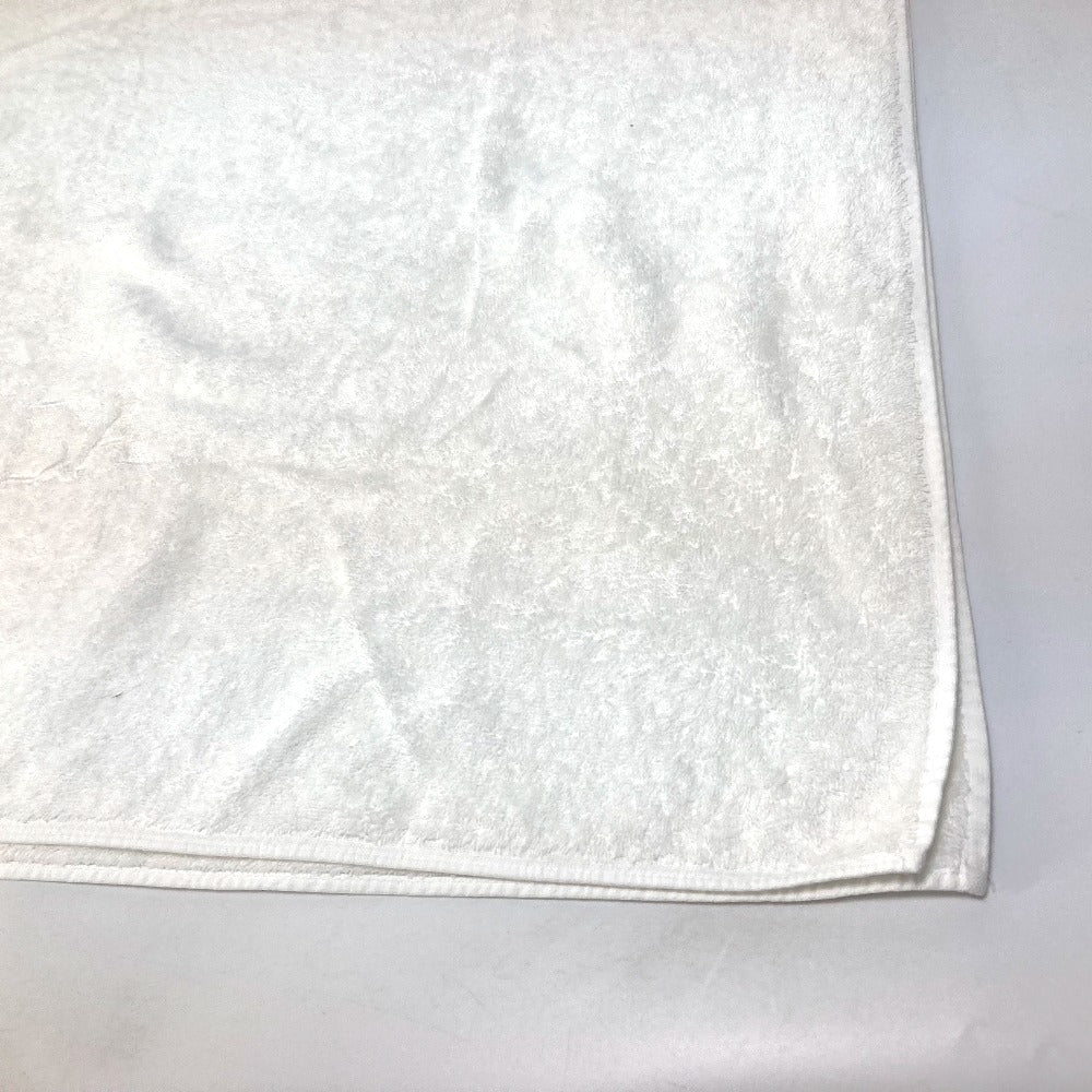 PRADA Bath Towel, Interior Throw, Blanket, Logo, Beach Towel, Cotton, Women's, White