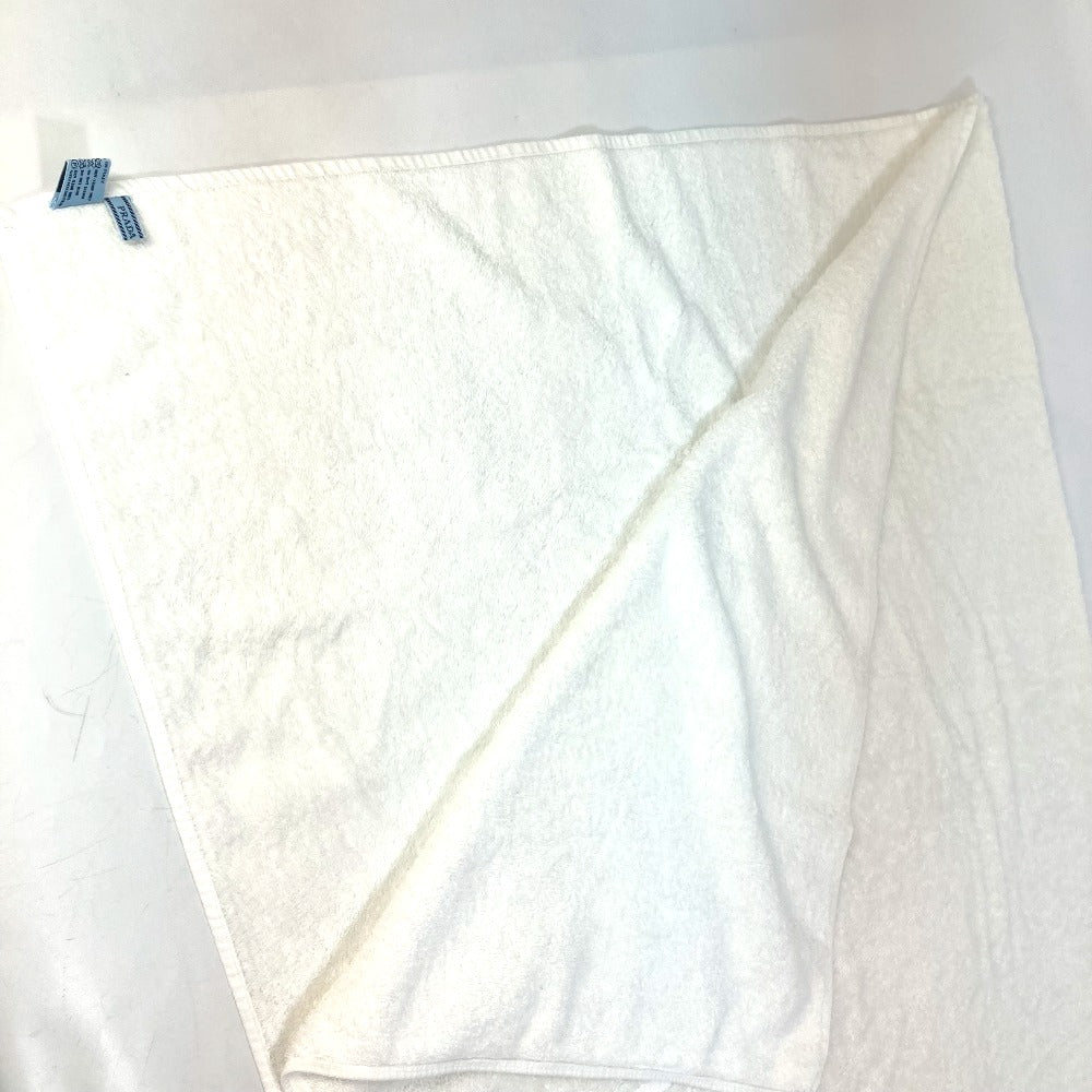PRADA Bath Towel, Interior Throw, Blanket, Logo, Beach Towel, Cotton, Women's, White