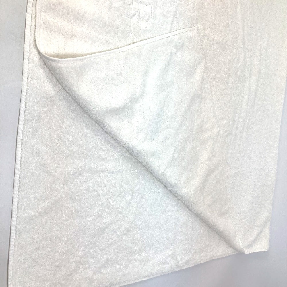 PRADA Bath Towel, Interior Throw, Blanket, Logo, Beach Towel, Cotton, Women's, White