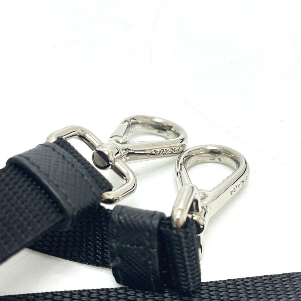 PRADA 2ZH109 スマートフォンケース ポシェット カバン バッグ ショルダーバッグ ナイロン/レザー レディース ブラック
