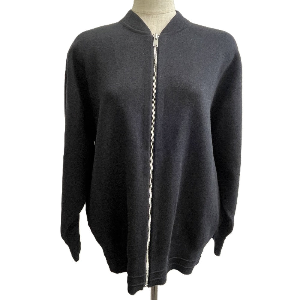theory 01-3203718 Washable Knit Zip-Up Apparel Blouson Cotton Women's Black