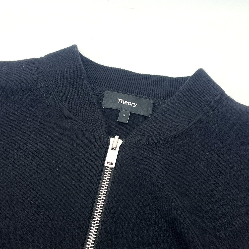 theory 01-3203718 Washable Knit Zip-Up Apparel Blouson Cotton Women's Black