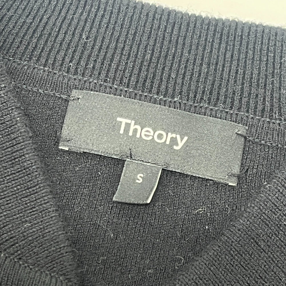 theory 01-3203718 Washable Knit Zip-Up Apparel Blouson Cotton Women's Black