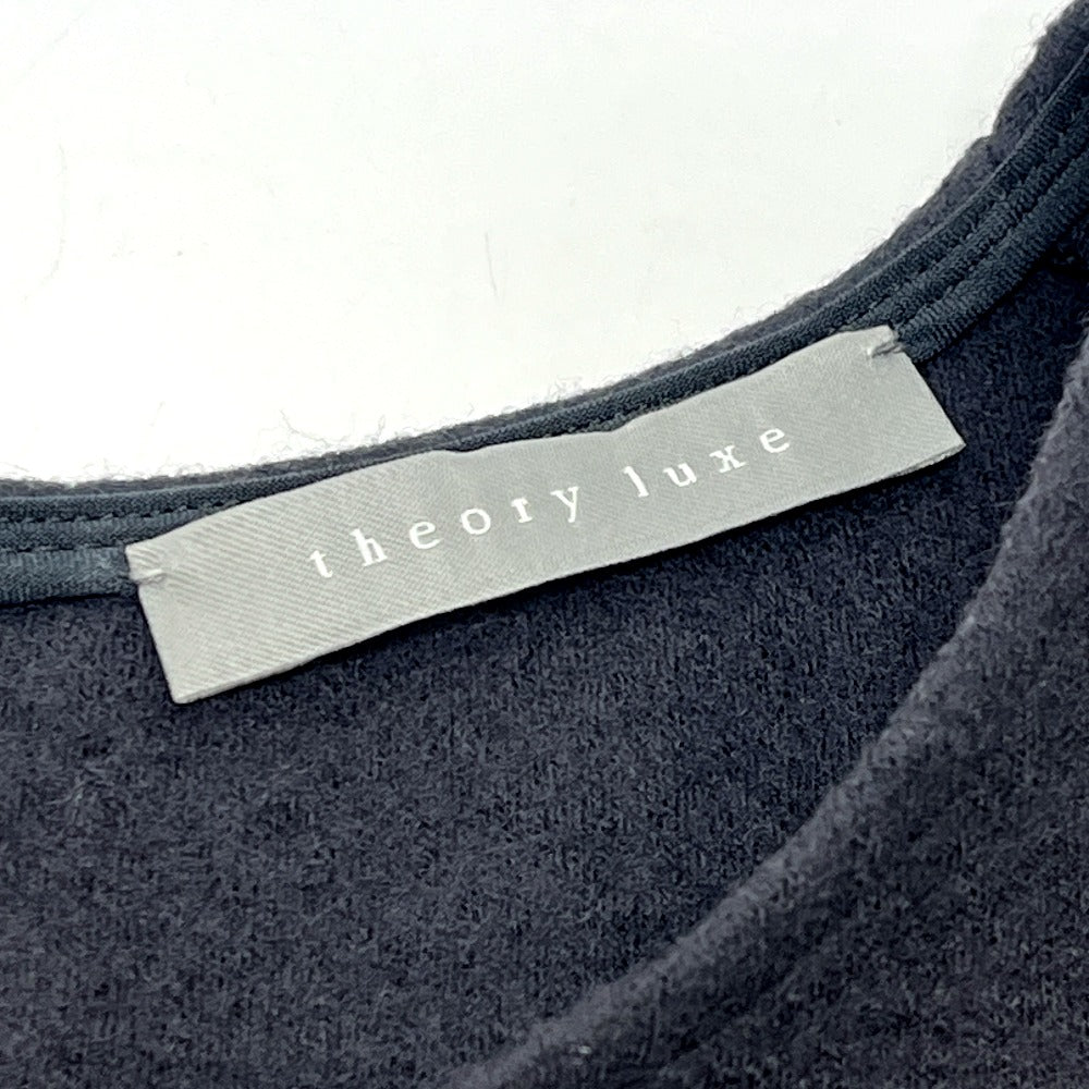 Theory luxe 03-3401012 DAHLIA JERSEY LYNDON Apparel Tops Pullover Cut and Sew Wool Women's Gray