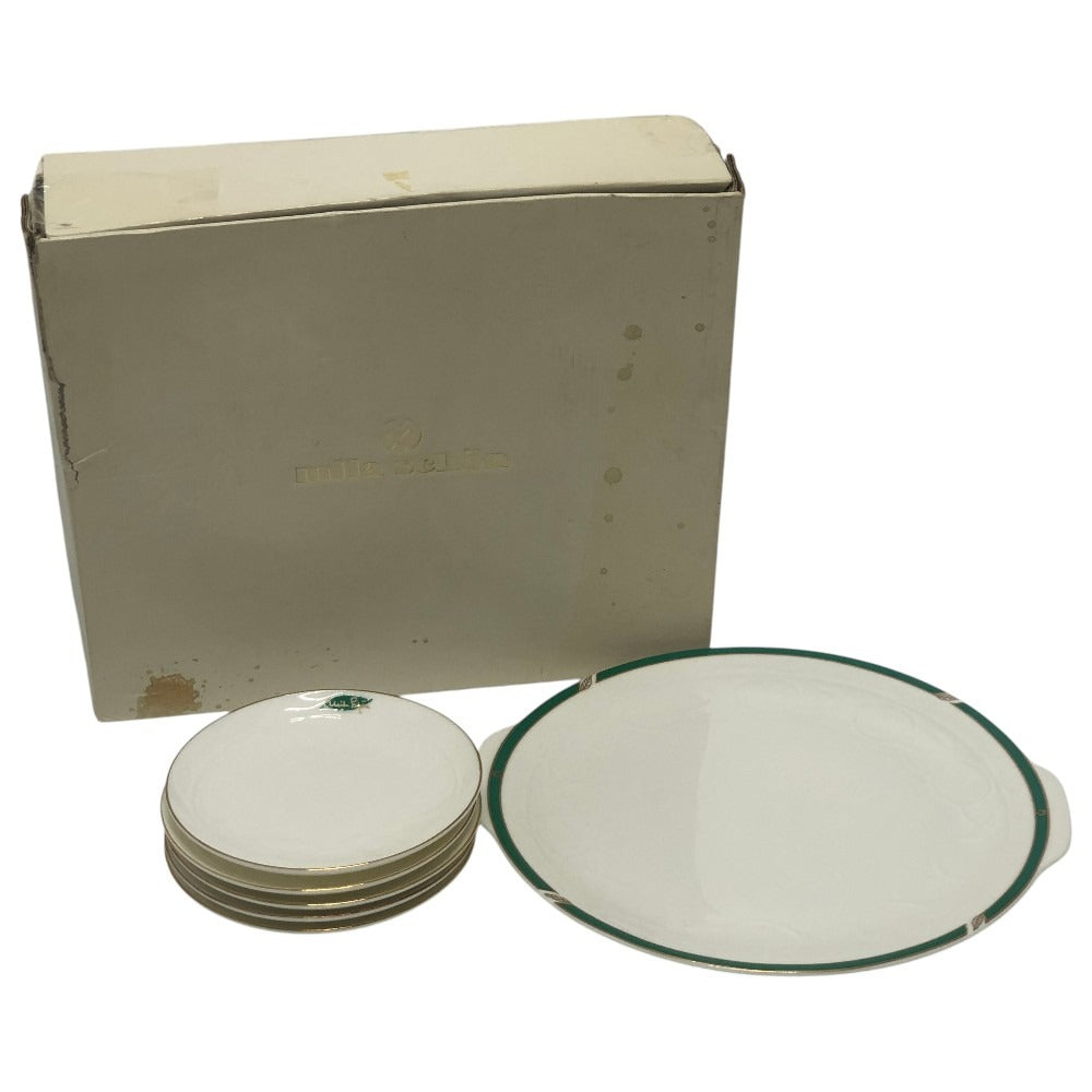 mila schon NARUMI Collaboration Petite Cake Set Plate Tableware Dish Ceramic Unisex White