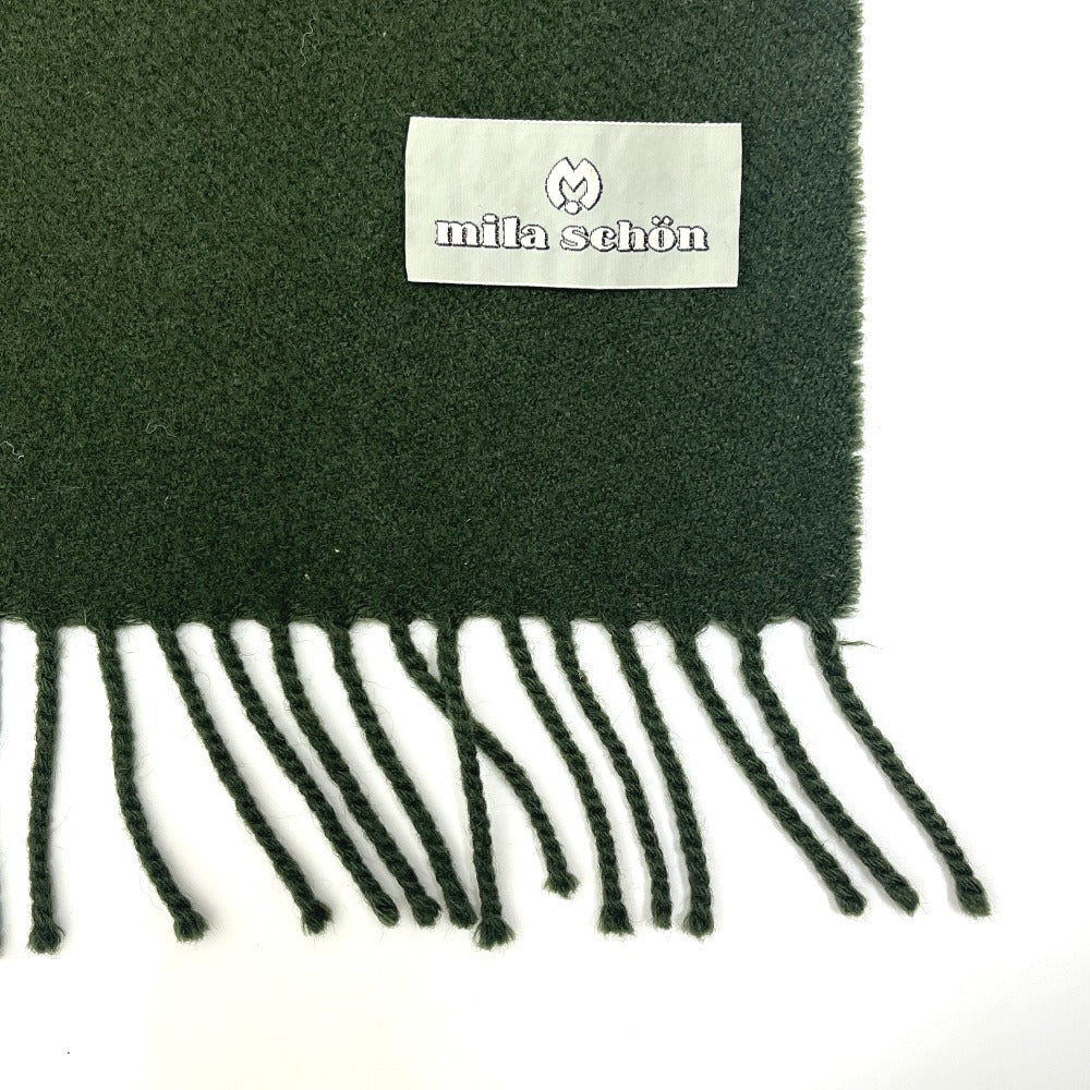 mila schon logo apparel muffler cold weather accessory fashion accessory muffler wool ladies green