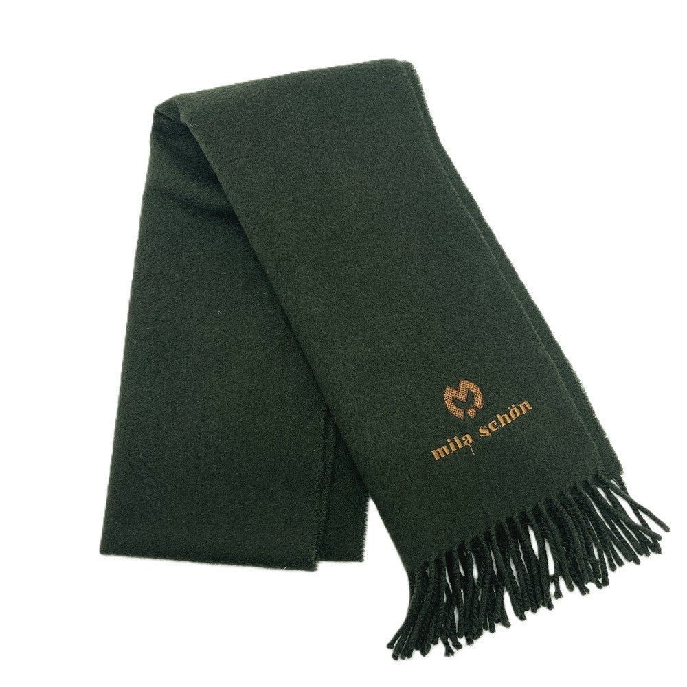mila schon logo apparel muffler cold weather accessory fashion accessory muffler wool ladies green