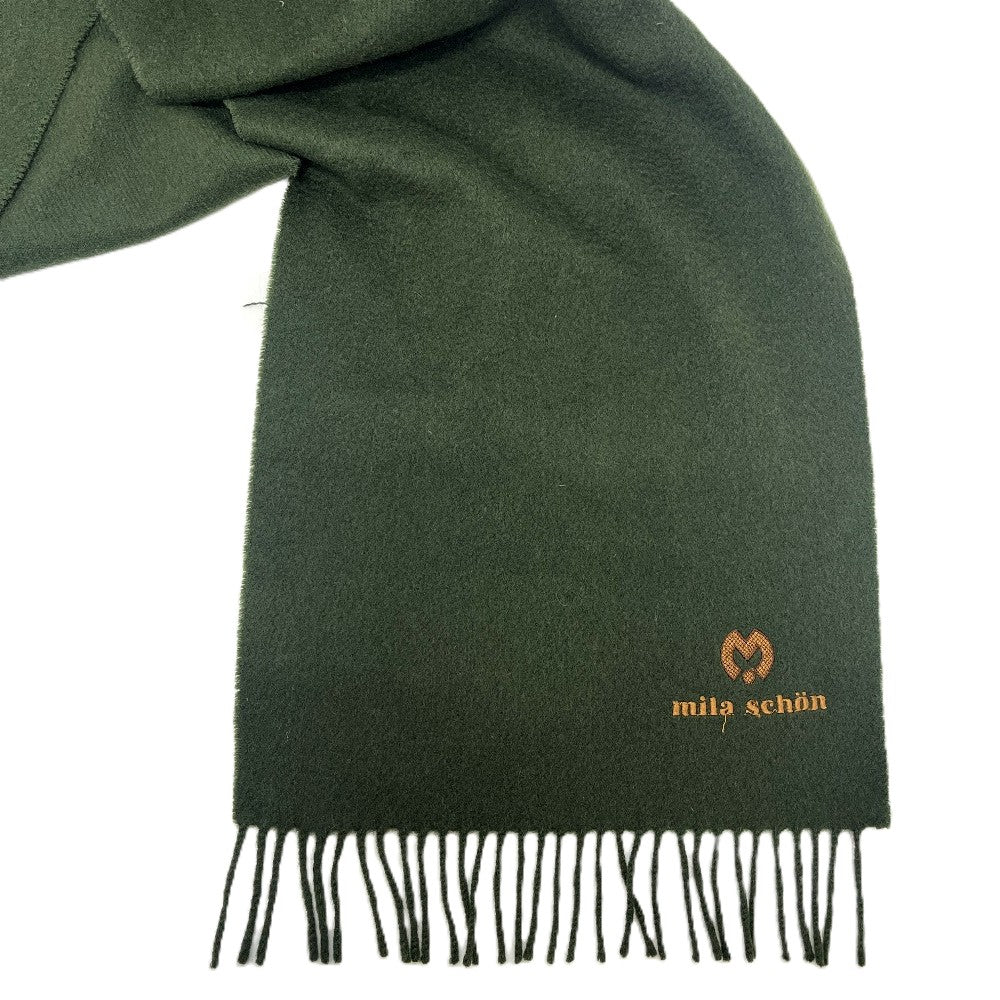 mila schon logo apparel muffler cold weather accessory fashion accessory muffler wool ladies green
