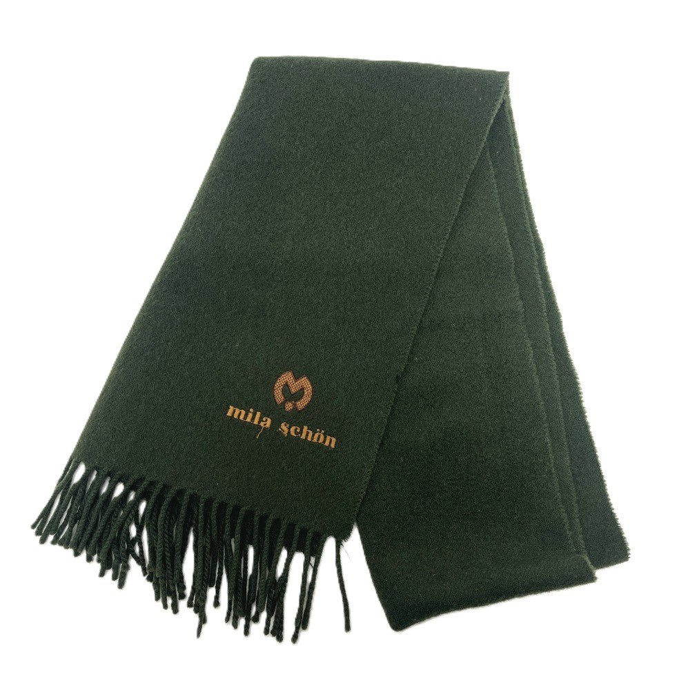 mila schon logo apparel muffler cold weather accessory fashion accessory muffler wool ladies green