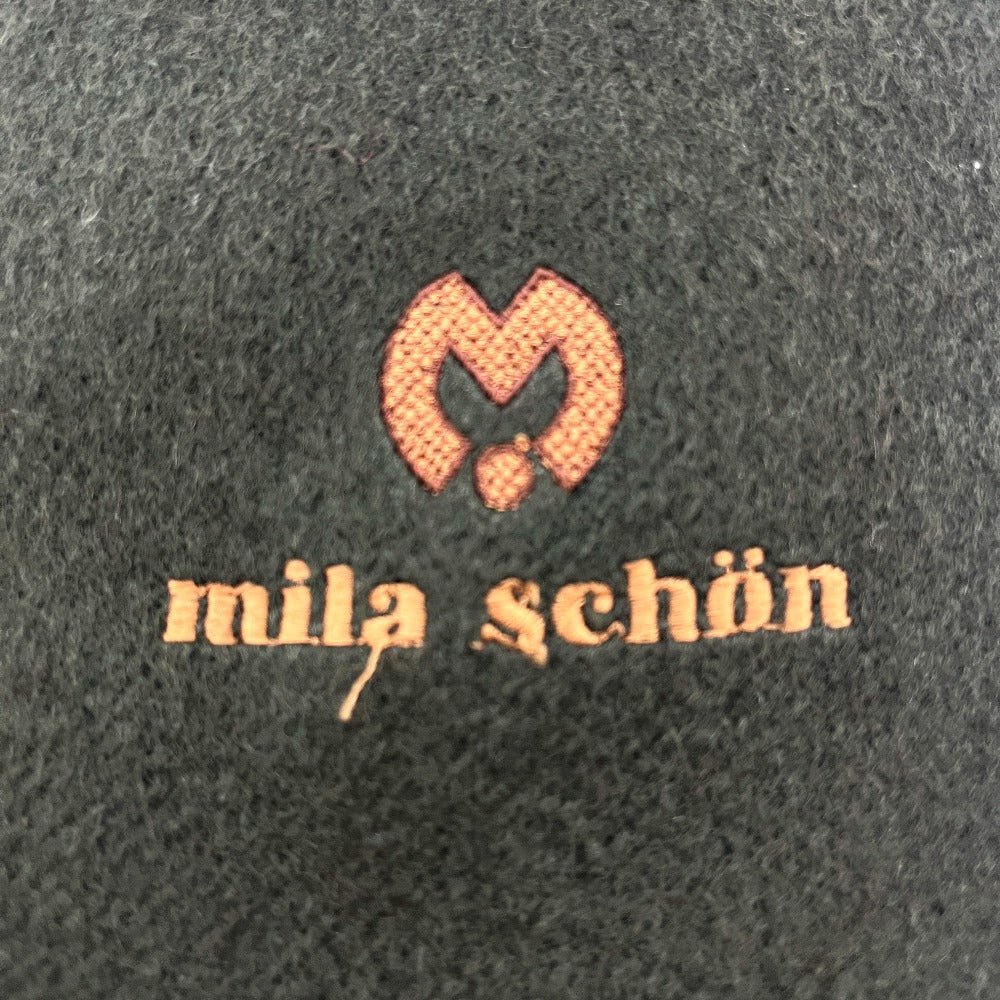 mila schon logo apparel muffler cold weather accessory fashion accessory muffler wool ladies green