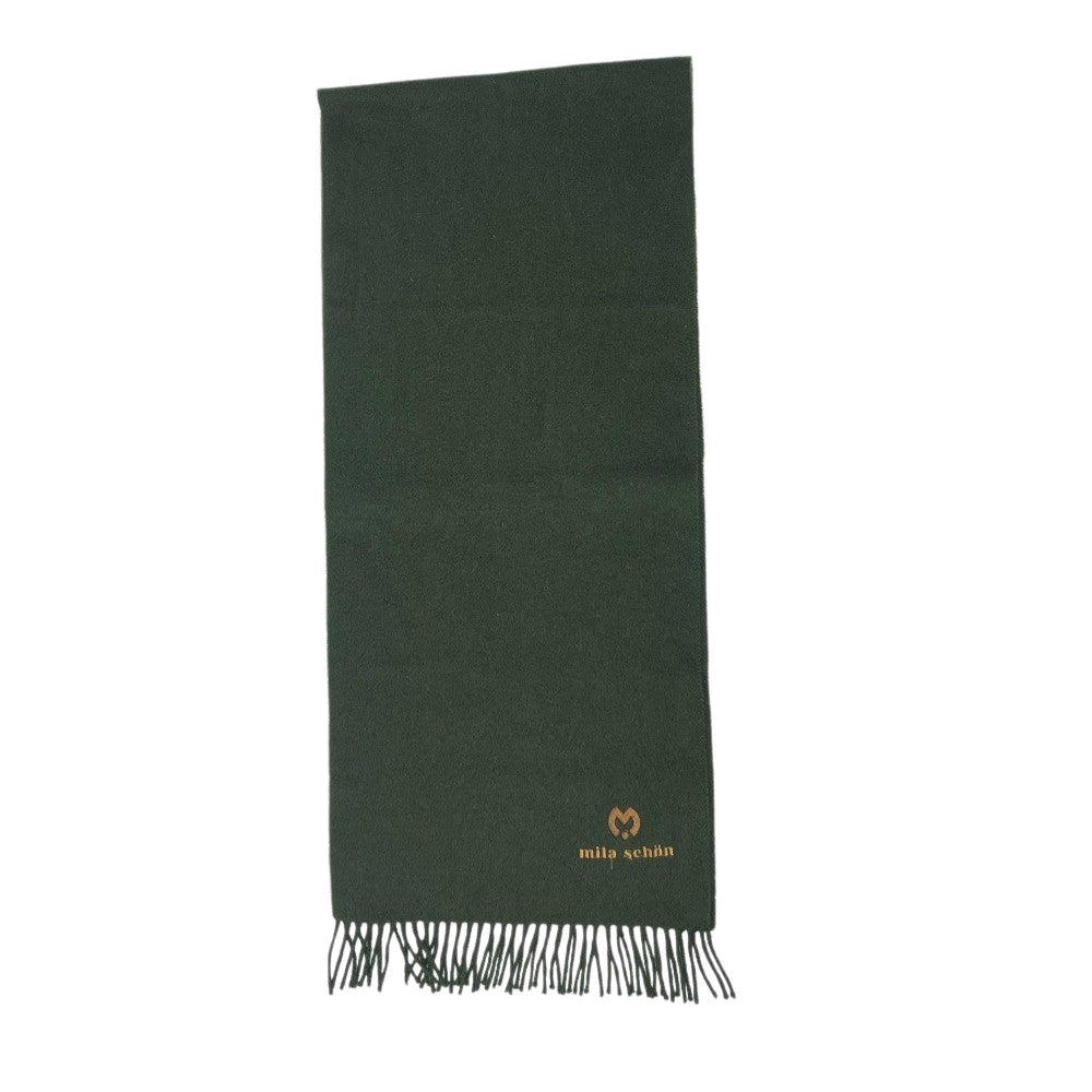 mila schon logo apparel muffler cold weather accessory fashion accessory muffler wool ladies green