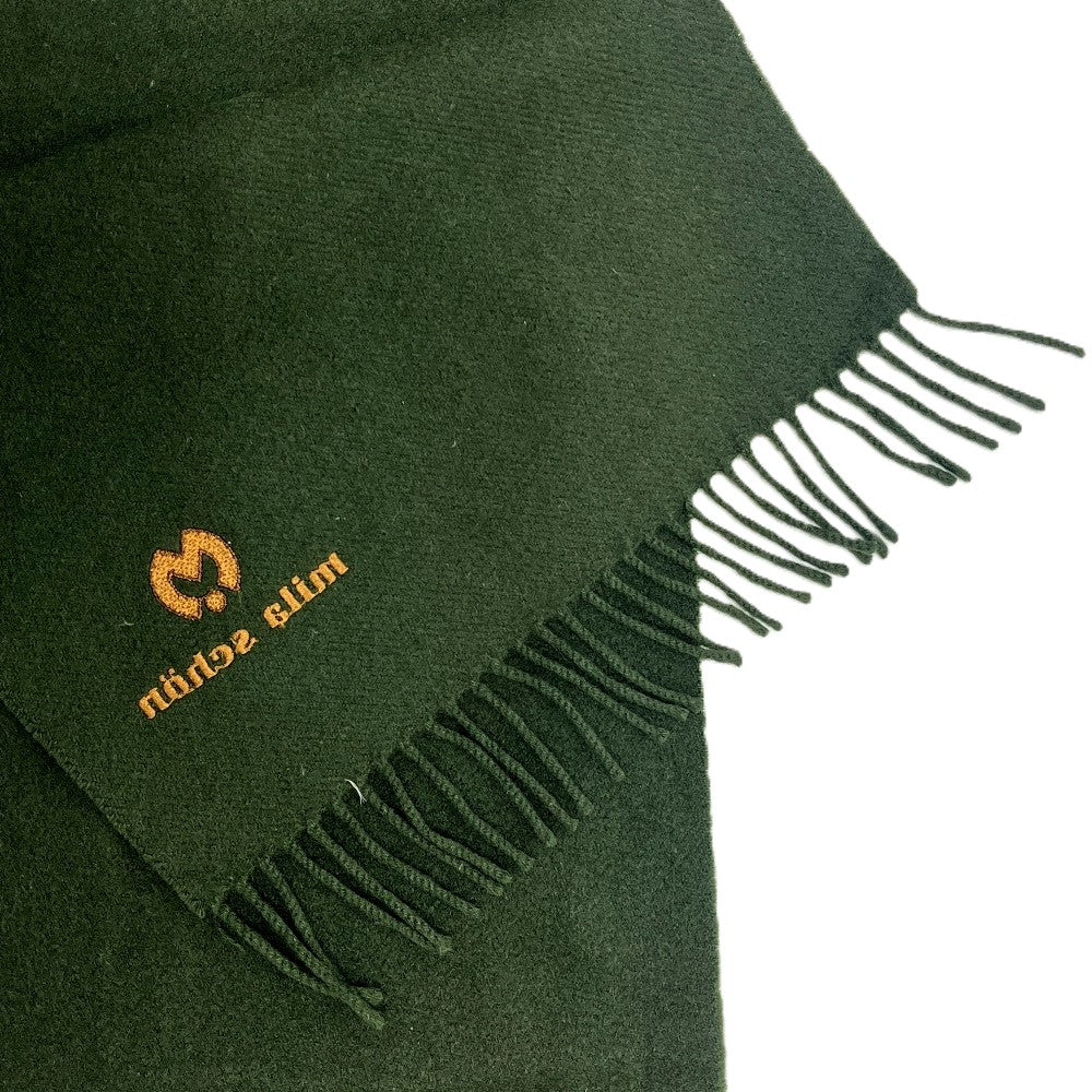 mila schon logo apparel muffler cold weather accessory fashion accessory muffler wool ladies green