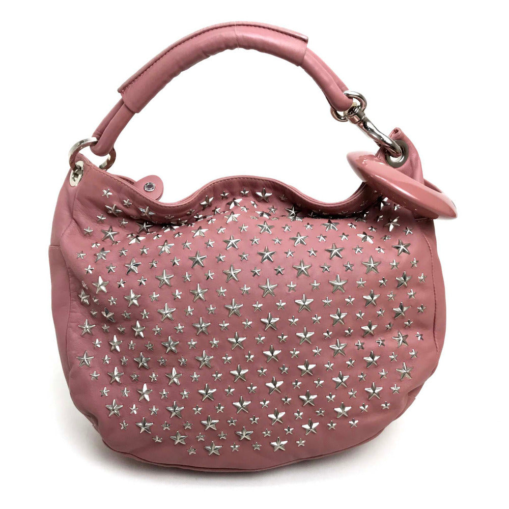 JIMMY CHOO Star Studs Sky Bag, Shoulder Bag, Semi-Shoulder Handbag, Lamb Leather, Women's, Pink