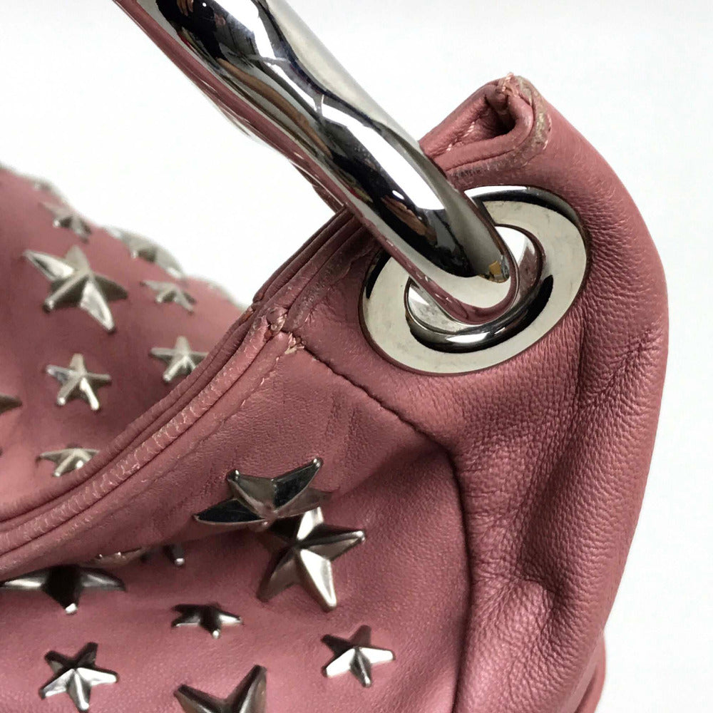 JIMMY CHOO Star Studs Sky Bag, Shoulder Bag, Semi-Shoulder Handbag, Lamb Leather, Women's, Pink