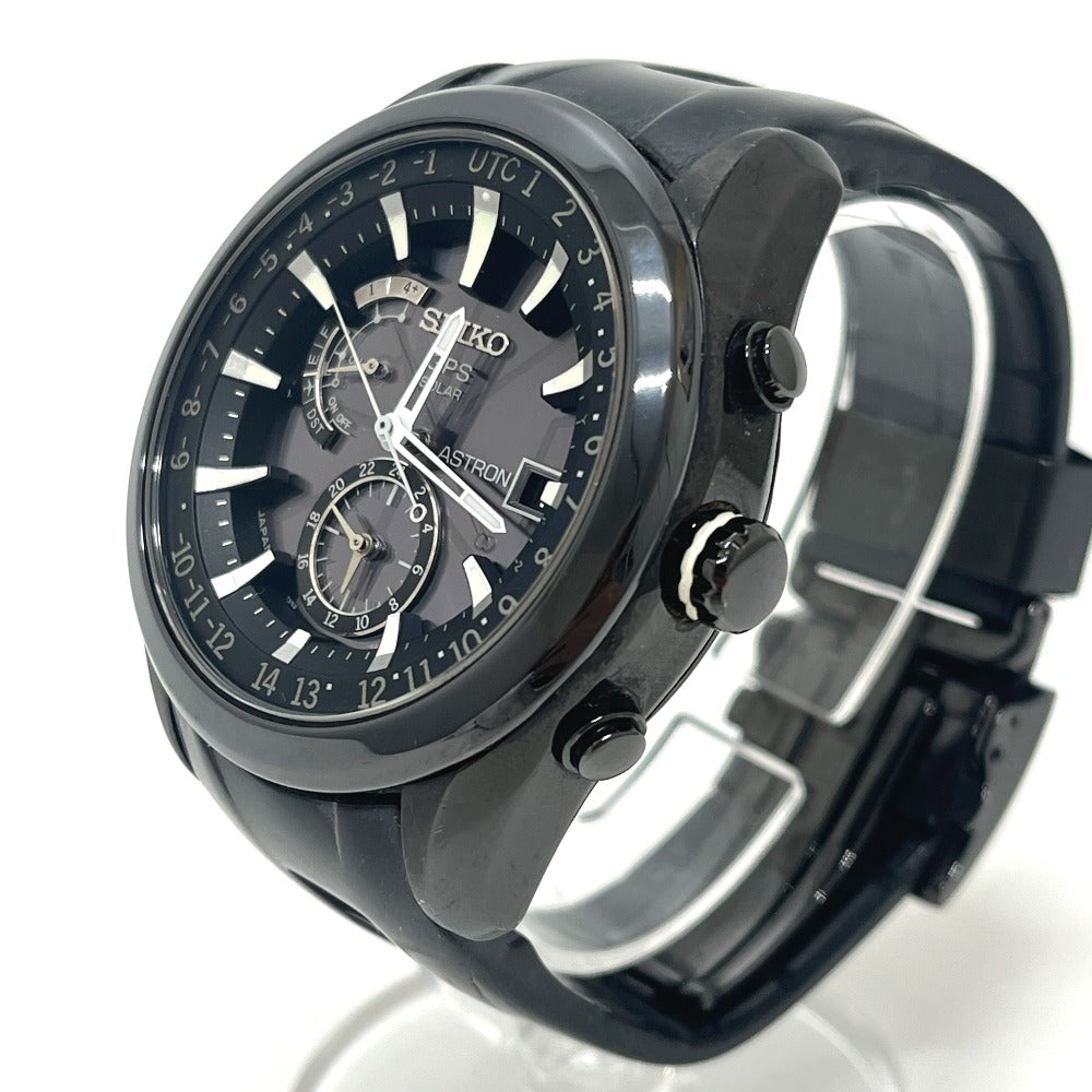 SEIKO 7X52-0AB0 Astron SolarGPS Wristwatch SS Black Used