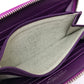 JIMMY CHOO 163FILIPA.CIM Star Studs Filipa Wallet, Round Zip Long Wallet, Patent Leather, Unisex, Metallic Purple
