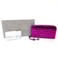 JIMMY CHOO 163FILIPA.CIM Star Studs Filipa Wallet, Round Zip Long Wallet, Patent Leather, Unisex, Metallic Purple