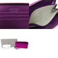 JIMMY CHOO 163FILIPA.CIM Star Studs Filipa Wallet, Round Zip Long Wallet, Patent Leather, Unisex, Metallic Purple