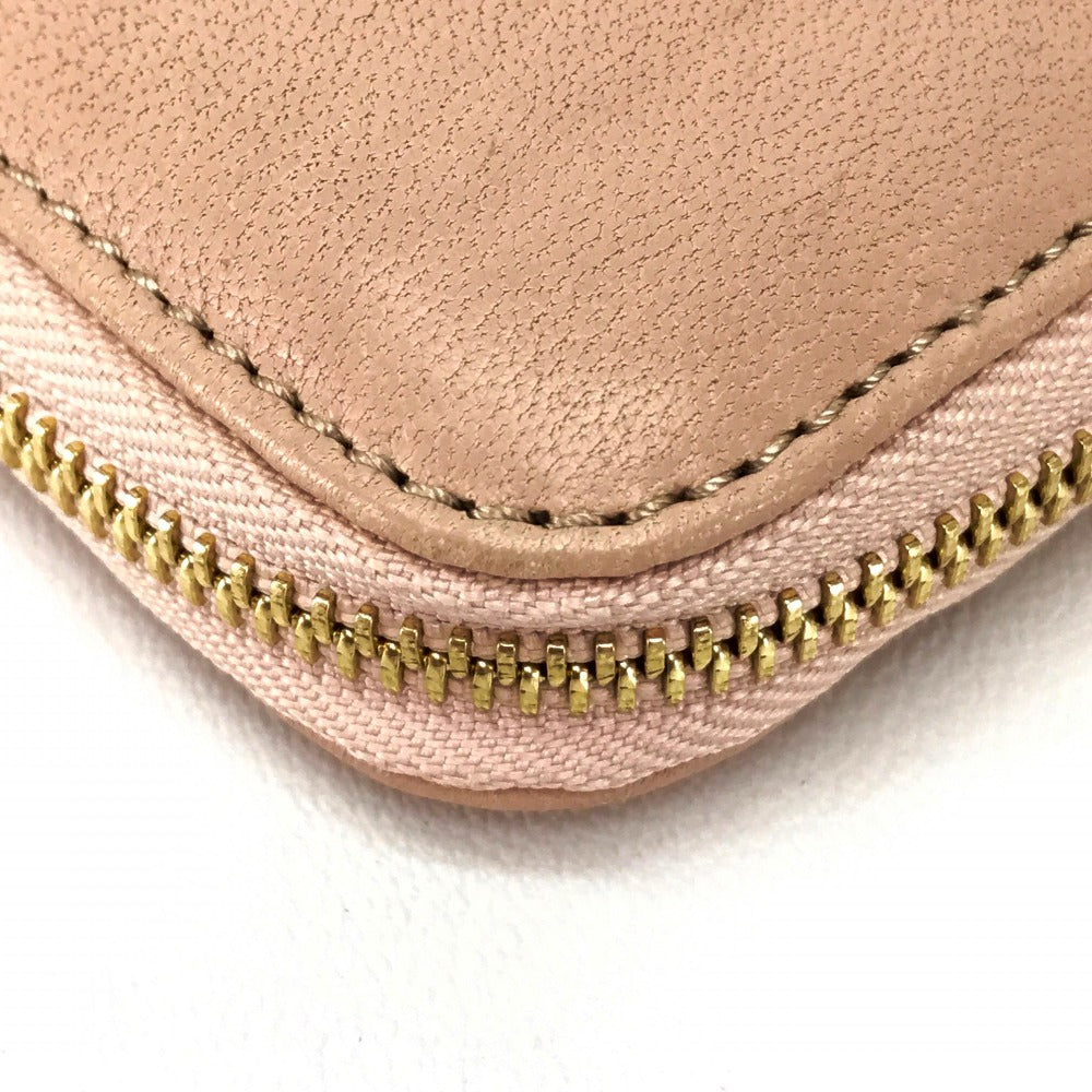 JIMMY CHOO ストラップ付き 財布/ロングウォレット ラウンドファスナー長財布 長財布 ラムスキン レディース ピンクベージュ ピンクベージュ