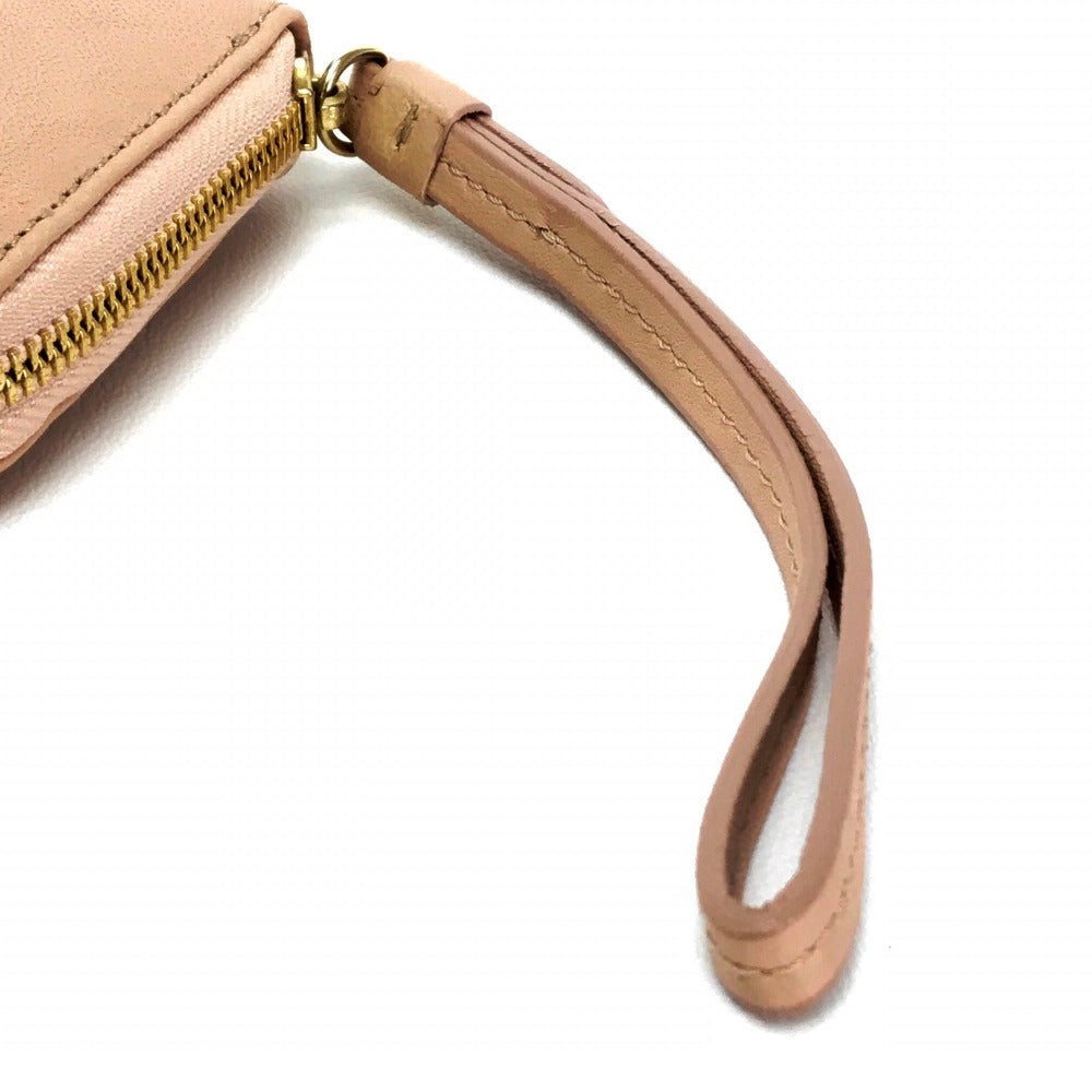 JIMMY CHOO ストラップ付き 財布/ロングウォレット ラウンドファスナー長財布 長財布 ラムスキン レディース ピンクベージュ ピンクベージュ