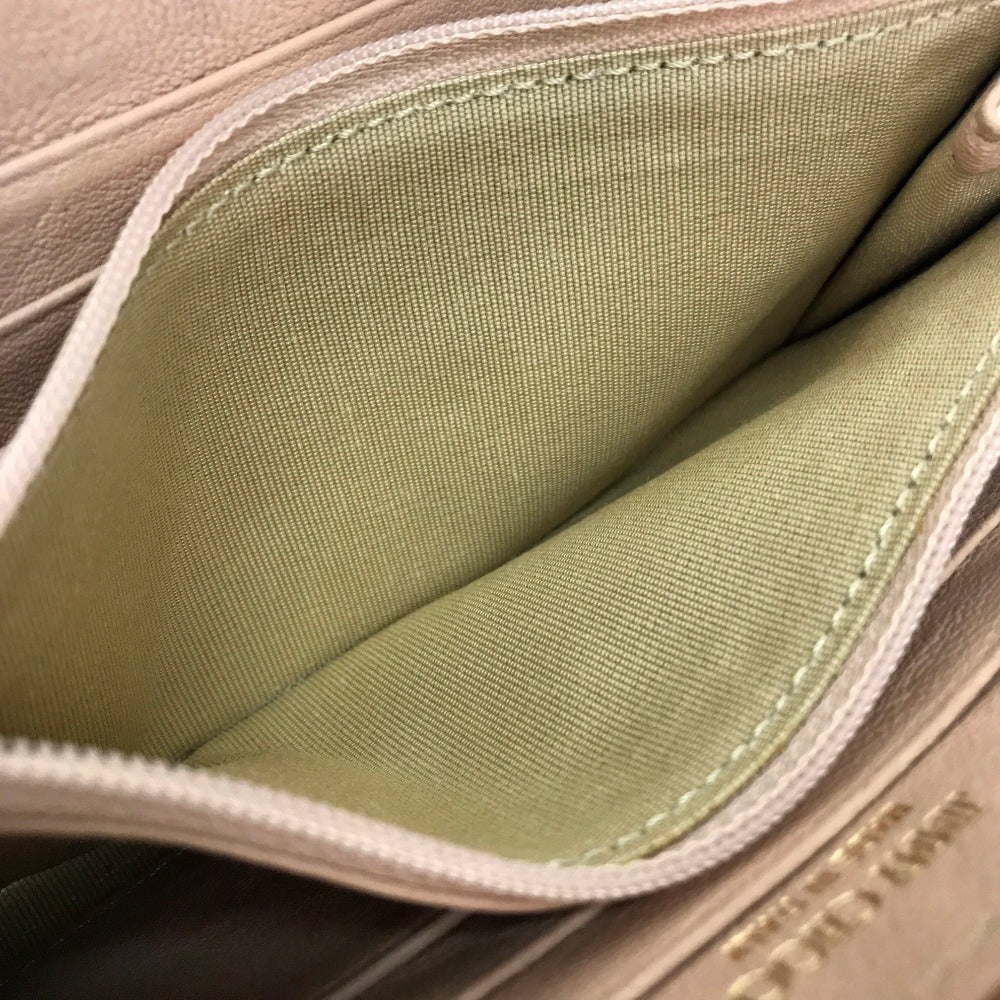 JIMMY CHOO ストラップ付き 財布/ロングウォレット ラウンドファスナー長財布 長財布 ラムスキン レディース ピンクベージュ ピンクベージュ