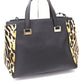 JIMMY CHOO Leopard Print Handbag/Shoulder Bag, Women's, Black
