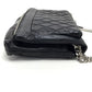 JIMMY CHOO Quilted Leather Shoulder Bag for Men and Women, Crossbody Chain Shoulder Bag, Unisex, Black