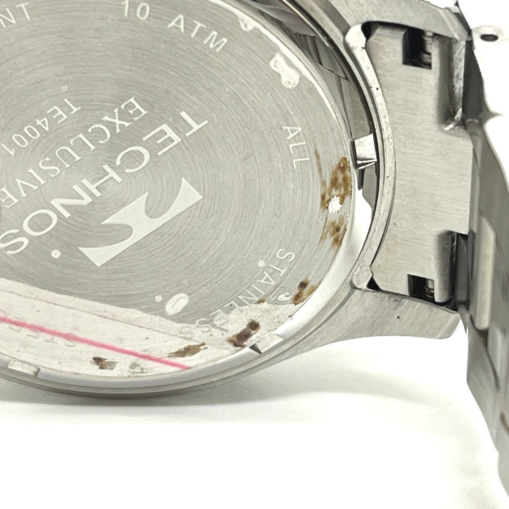 TECHNOS T9349TB Solar-powered chronograph Wristwatch SS Silver Used