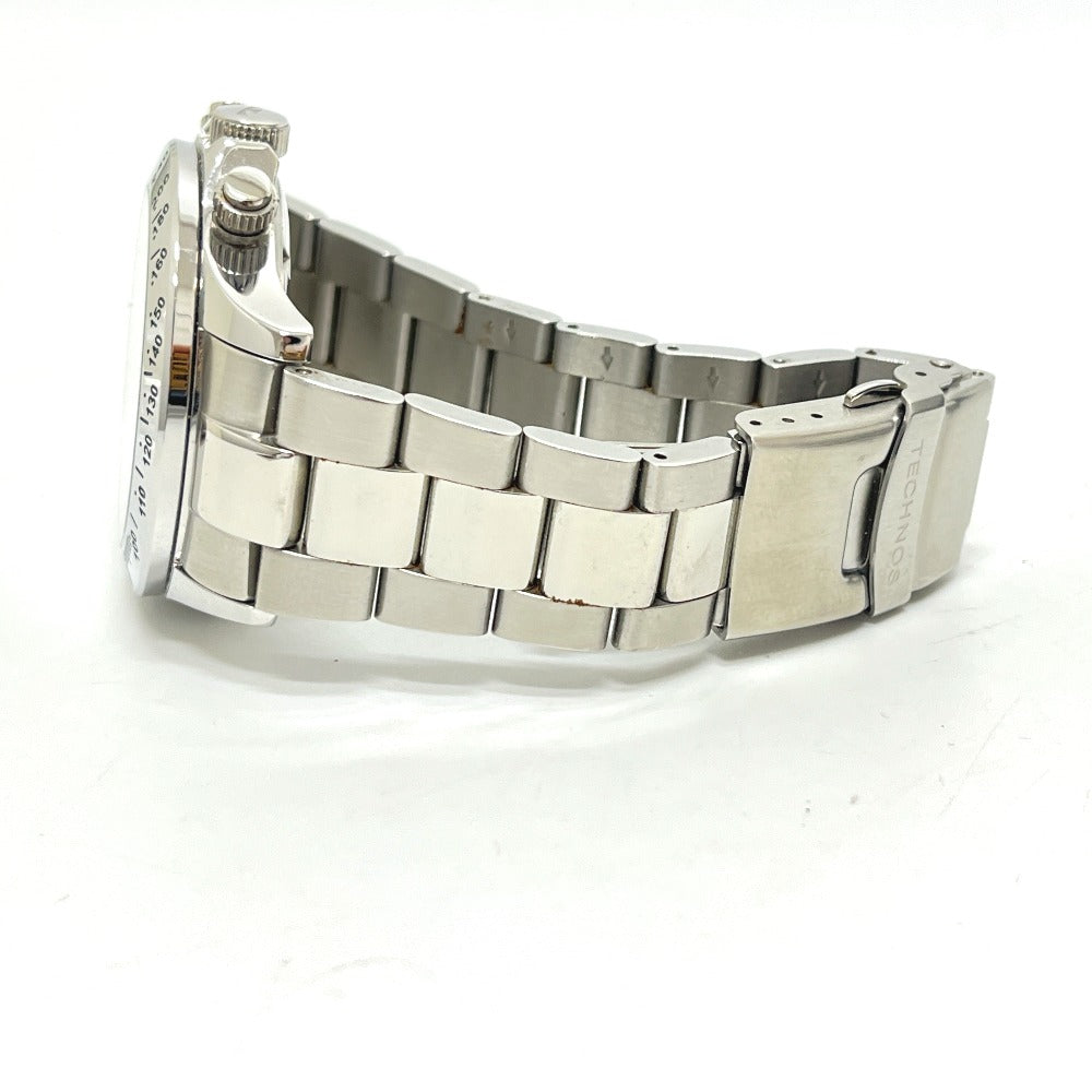 TECHNOS T9349TB Chronograph Solar-Powered Watch, Stainless Steel, Men's, Silver