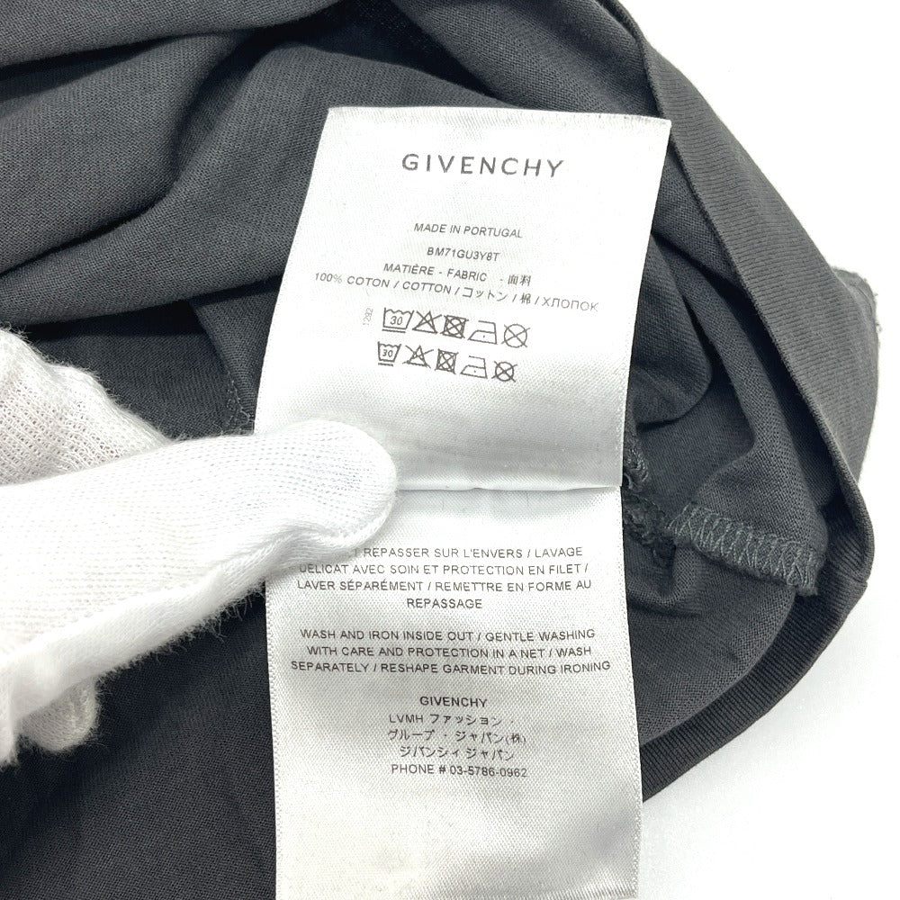 GIVENCHY BＭ71FC3Y8T 2022AW Overlap embroidery Apparel Tops Long T-shirt cotton gray Used