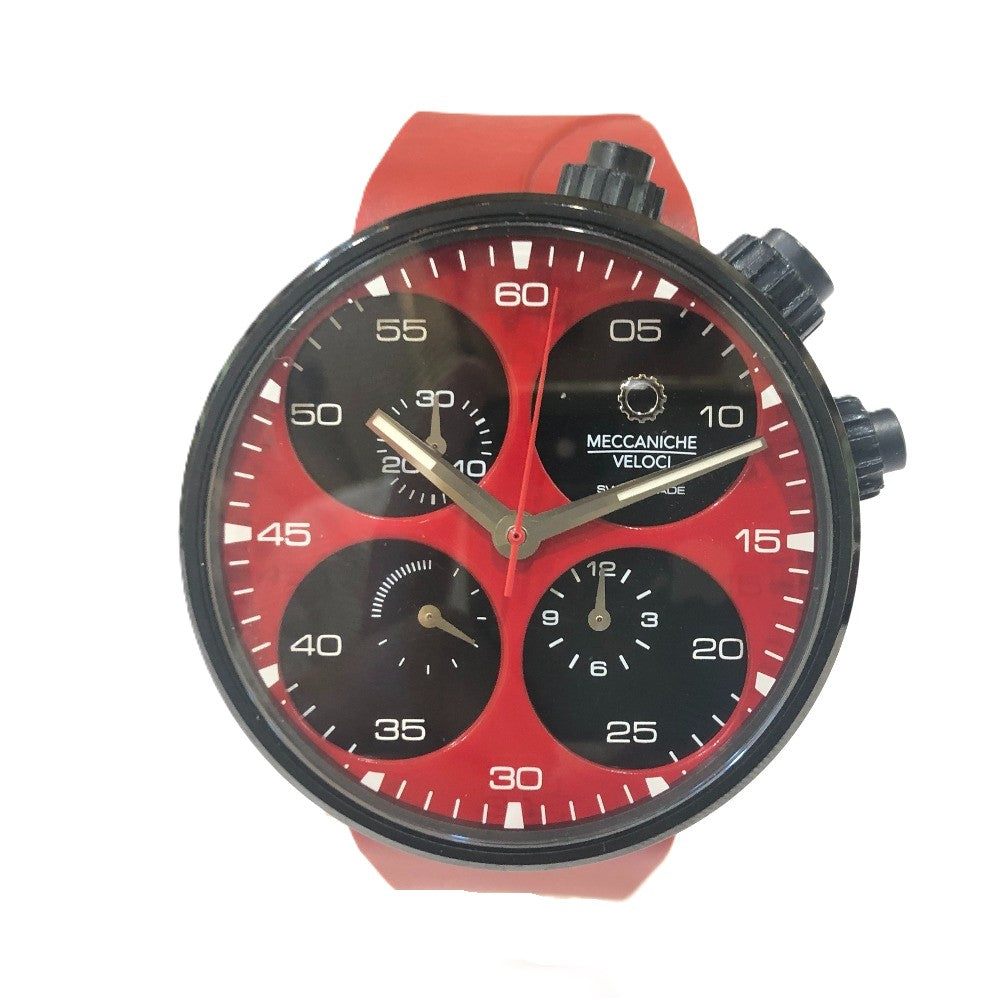 MECCANICHE VELOCI W123K140378017 Evolution 44 Quattrovalvole, Limited Edition of 250 Pieces, Titanium Men's Watch, Red