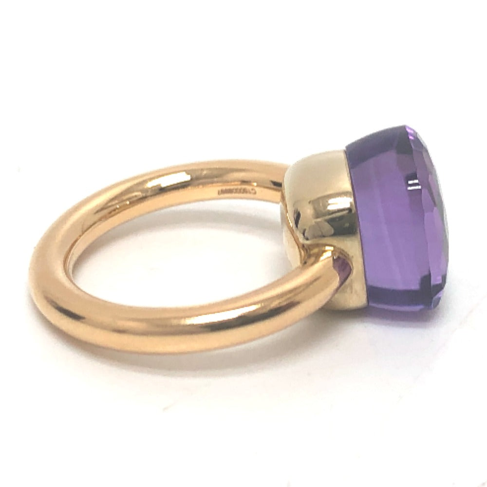 Pomellato Nudo Classic Amethyst Ring Finger Ring Accessory Ring K18YG Women's Gold