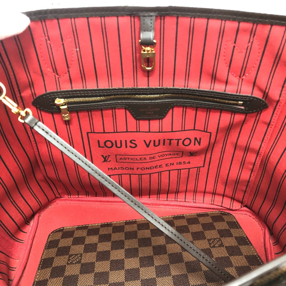LOUIS VUITTON Ｎ41358 ネヴァーフルMM ポーチ付き カバン トートバッグ バッグ ハンドバック トートバッグ ダミエキャンバス レディース エベヌ ブラウン