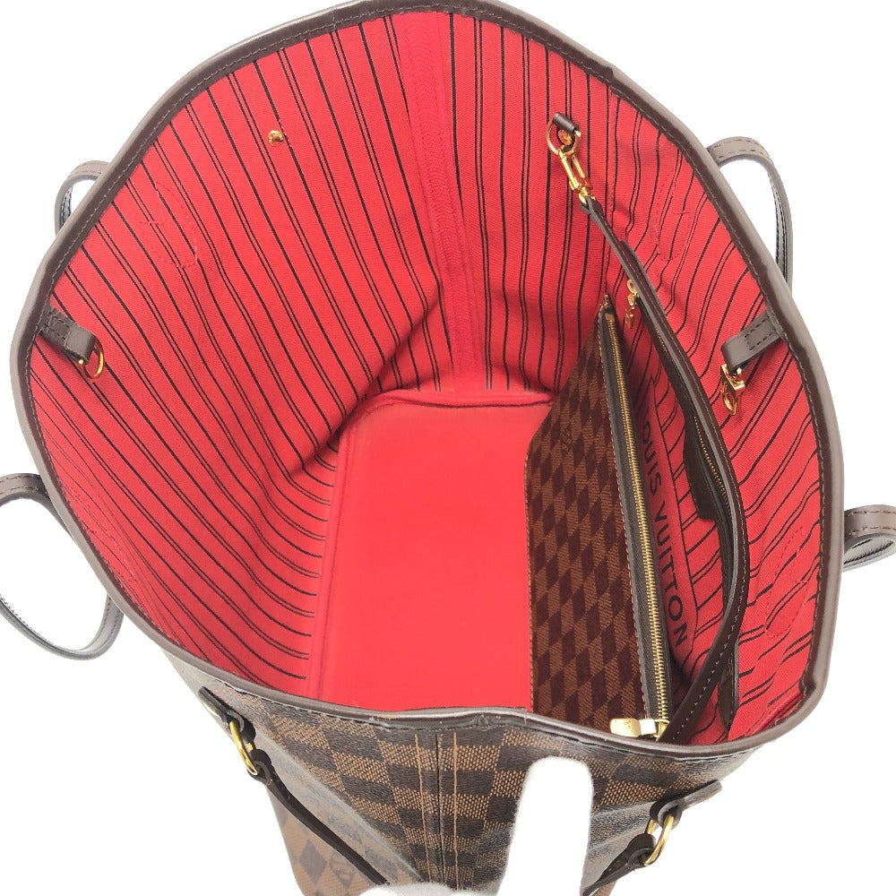LOUIS VUITTON Ｎ41358 ネヴァーフルMM ポーチ付き カバン トートバッグ バッグ ハンドバック トートバッグ ダミエキャンバス レディース エベヌ ブラウン