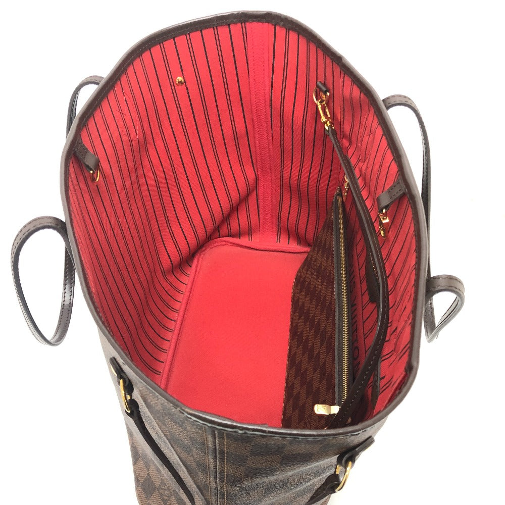 LOUIS VUITTON Ｎ41358 ネヴァーフルMM ポーチ付き カバン トートバッグ バッグ ハンドバック トートバッグ ダミエキャンバス レディース エベヌ ブラウン