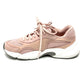 Sergio Rossi B10800-MFL270 Women's Pink Canvas Low-Top Sneakers with Beading