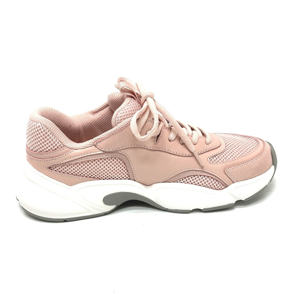 Sergio Rossi B10800-MFL270 Women's Pink Canvas Low-Top Sneakers with Beading