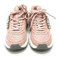 Sergio Rossi B10800-MFL270 Women's Pink Canvas Low-Top Sneakers with Beading